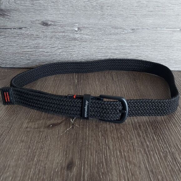 Aeropostale Black Braided Woven Stretch Belt 42.5" Long - Picture 1 of 5